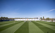 A general view of the training field during the Real Madrid training session and press con...