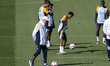 Carlo Ancelotti, head coach of Real Madrid CF, directs his players during a Real Madrid tr...