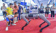 Visitors view the China Huaneng robot dog at the 21st China-ASEAN Expo in Nanning, China,...