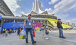 The audience leaves the venue after shopping at the 21st China ASEAN Expo in Nanning, Chin...