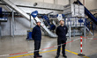 Men work in a newly opened plastic recycle plant in Krakow, Poland on September 30, 2024....