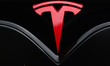Tesla logo is seen on a car in New York City, United States of America on July 15th, 2024....