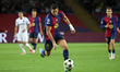 Robert Lewandowski plays during the match between FC Barcelona and BSC Young Boys in the w...