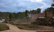 Storm damage from Hurricane Helene is seen in Asheville, North Carolina on October 1, 2024...
