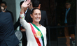 Claudia Sheinbaum Pardo leaves the ceremony where she takes office as President of Mexico...