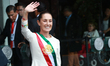 Claudia Sheinbaum Pardo leaves the ceremony where she takes office as President of Mexico...