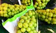 Grapes are for sale at a market in Qingdao, China, on October 3, 2024. 