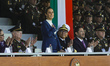 Claudia Sheinbaum Pardo, Mexico's first female president, is accompanied by General Ricard...