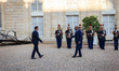 French President Emmanuel Macron welcomes the President of the Democratic Republic of Cong...