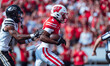 Wisconsin Badgers wide receiver Vinny Anthony II #8 outruns the Purdue Boilermakers for a...