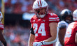 Wisconsin Badgers safety Hunter Wohler #24 celebrates a hard hit against the Purdue Boiler...