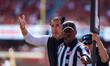 Wisconsin Badgers Head Coach Luke Fickell pleads his case against the Purdue Boilermakers...