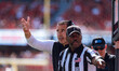Wisconsin Badgers Head Coach Luke Fickell pleads his case against the Purdue Boilermakers...
