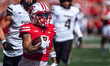 Wisconsin Badgers wide receiver Trech Kekahuna #2 outruns the Purdue Boilermakers defense...