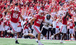 Wisconsin Badgers running back Cade Yacamelli #25 runs in a touchdown against the Purdue B...