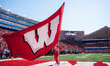 The Wisconsin Badgers celebrate a Cade Yacamelli #25 touchdown against the Purdue Boilerma...