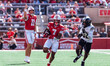 Wisconsin Badgers running back Dilin Jones #7 runs the ball against the Purdue Boilermaker...