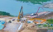 Workers work at the construction site of the Huaian Junction project of the second phase o...