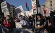 Hundreds gather during a pro-Palestinian rally as part of an international day of action n...