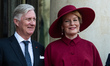 King Phillip and Queen Mathilde of the Belgians visit the Elysee Palace on the occasion of...