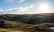 A view of the rugged, mountainous terrain near Nordkapp, Norway, on September 27, 2024. Th...