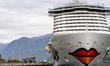 The AIDAnova cruise ship docked in the harbor of Flam, Norway, on September 17, 2024. Flam...