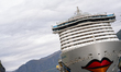 The AIDAnova cruise ship docked in the harbor of Flam, Norway, on September 17, 2024. Flam...