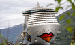 The AIDAnova cruise ship docked in the harbor of Flam, Norway, on September 17, 2024. Flam...