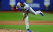 Los Angeles Dodgers relief pitcher Anthony Banda #43 throws during the eighth inning in Ga...
