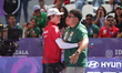 Mathias Fullerton of Denmark and Sebastian Garcia of Mexico compete during the quarterfina...