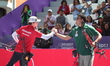 Mathias Fullerton of Denmark and Sebastian Garcia of Mexico compete during the quarterfina...