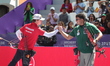 Mathias Fullerton of Denmark and Sebastian Garcia of Mexico compete during the quarterfina...