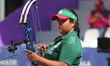 Andrea Maya Becerra of Mexico competes against Elisa Roner of Italy (not in picture) durin...