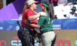 Dafne Quintero of Mexico and Ella Gibson of Great Britain compete during the compound wome...