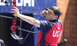 James Lutz of the United States competes against Mike Schloesser of the Netherlands (not i...
