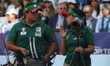Andrea Maya Becerra of Mexico competes against Sara Lopez of Colombia (not in picture) dur...