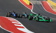Alexander Albon, George Russell, and Valtteri Bottas compete in the Formula 1 Pirelli Unit...