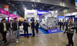 Visitors explore the Brother booth at 'RobotWorld 2024' in KINTEX, Goyang, South Korea, wh...