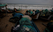 Fishermen And The Members Of Their Community Are See At The Bay Of Bengal Sea's Eastern Co...