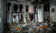 A room is in the 1930s Derzhprom building damaged by a Russian guided bomb in central Khar...