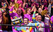 Fans show their support during the Fast5 Netball World Series match between New Zealand an...