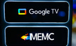 Google Tv and MEMC logos are seen on a store in Berlin, Germany on November 8th, 2024. 