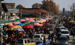 Kashmiri people purchase woolen clothes and other daily need products from the Sunday mark...