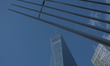 A view of One World Trade Center and other buildings near the Oculus transportation hub in...