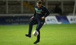 David Ferguson of Hartlepool United warms up during the The Isuzu FA Trophy Third Round ma...