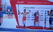Franjo Von Allmen (SUI) finishes second during the AUDI FIS Ski World Cup men's Downhill a...