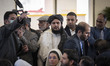 An unidentified diplomat from Afghanistan's Taliban attends the opening ceremony of Hashem...