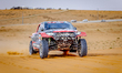 Toby Price and Sam Sunderland drive their Toyota Hilux Overdrive during the Dakar Rally in...