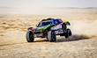 Pascal Thomasse and Arnold Brucy are in their MD Optimus during the Dakar Rally in Saudi A...
