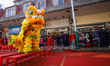 An artist stages a performance during an event organized by the Chinese Embassy in Kathman...